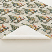 Winter Gnomes With Lit Christmas Tree Sherpa Deken (3/4)