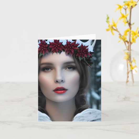 Winter Goddess All Occasions Card Kaart (Gele Bloem)