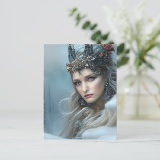 Winter Goddess Briefkaart (Staand voorkant)
