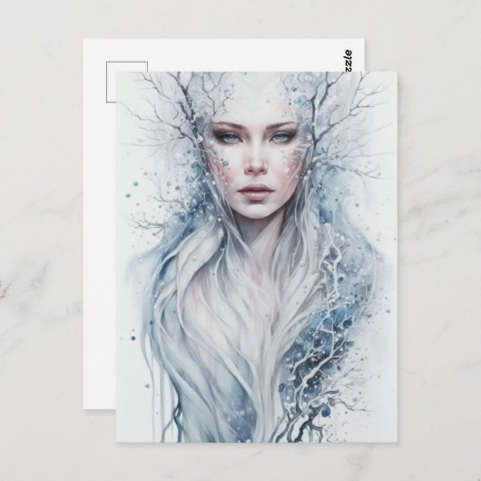 Winter Goddess Briefkaart (Voorkant / Achterkant)