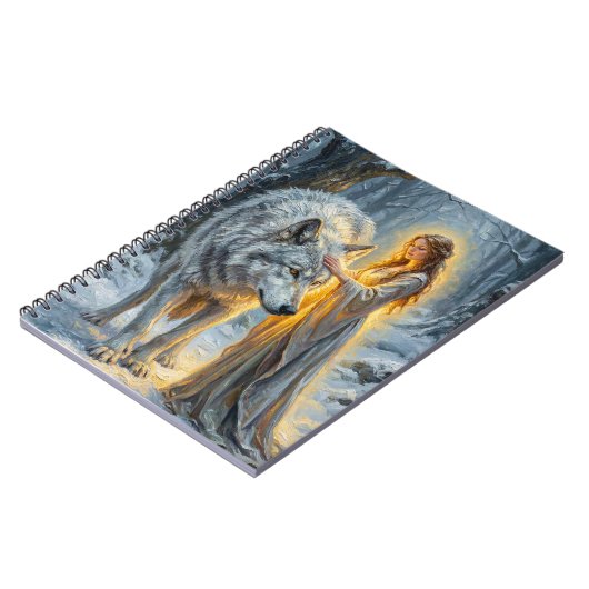 Winter Goddess & White Wolf Notitieboek (Linkerzijde)