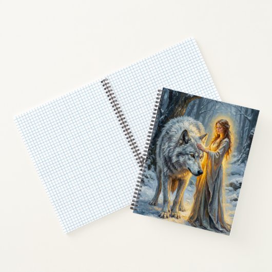 Winter Goddess & White Wolf Notitieboek (Binnen)