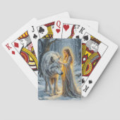 Winter Goddess & White Wolf Pokerkaarten (Achterkant)