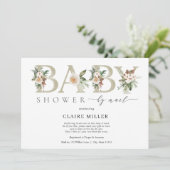 Winter Gold Baby shower per Mail Invitation Kaart (Staand voorkant)