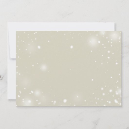 Winter Gold Baby shower per Mail Invitation Kaart (Achterkant)