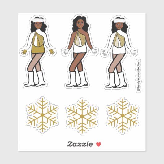 Winter Gold Dancer Stickers #1 (Vel)