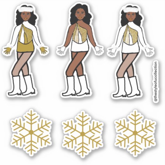 Winter Gold Dancer Stickers #1 (Voorkant)