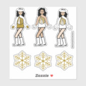 Winter Gold Dancer Stickers #2 (Vel)