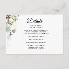 Winter Gold Florals Enclosure Kaart Details