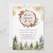 Winter Gold Forest Housewarming Party Kaart (Voorkant)