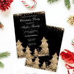 Winter Gold Glitter-kerstboom Kaart<br><div class="desc">Winter Gold Glitter-kerstboom</div>