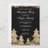 Winter Gold Glitter-kerstboom Kaart (Voorkant)