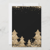 Winter Gold Glitter-kerstboom Kaart (Achterkant)
