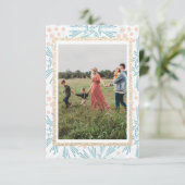 Winter Gold-kerstfotokaarten Bedankkaart (Staand voorkant)