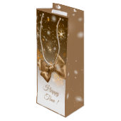 Winter Gold Wijn Cadeautas (Achterkant Gekanteld)
