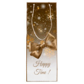 Winter Gold Wijn Cadeautas (Achterkant)