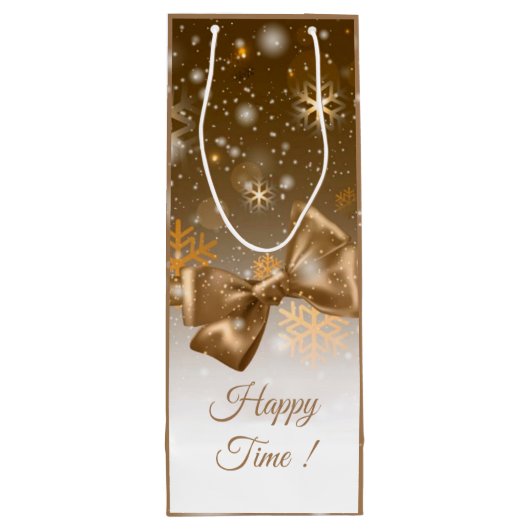 Winter Gold Wijn Cadeautas (Achterkant)