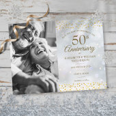 Winter Golden 50th Jubileum Save the Date Photo Aankondigingskaart