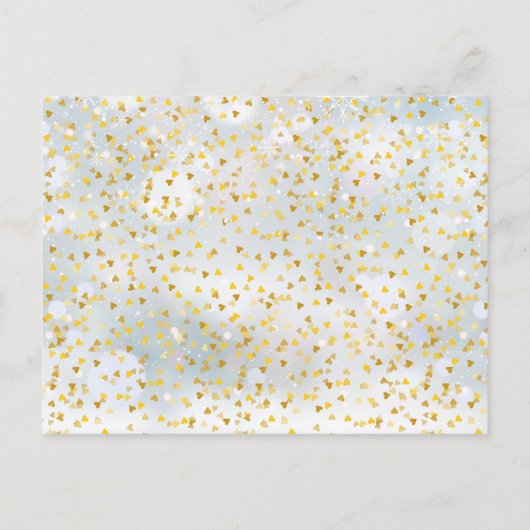 Winter Golden 50th Jubileum Save the Date Photo Aankondigingskaart (Achterkant)