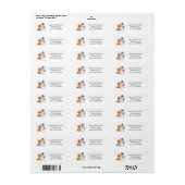 Winter Goldendoodle Hond Schattige Sneeuwman Etiket (Full Sheet)