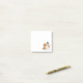Winter Goldendoodle Hond Schattige Sneeuwman Post-it® Notes (Op bureau)
