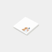 Winter Goldendoodle Hond Schattige Sneeuwman Post-it® Notes (Schuin)