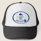 Winter Golfontwerp Trucker Pet (Voorkant)