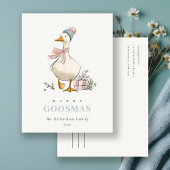 Winter Goose Christmas Funny Merry Goosmas  Briefkaart