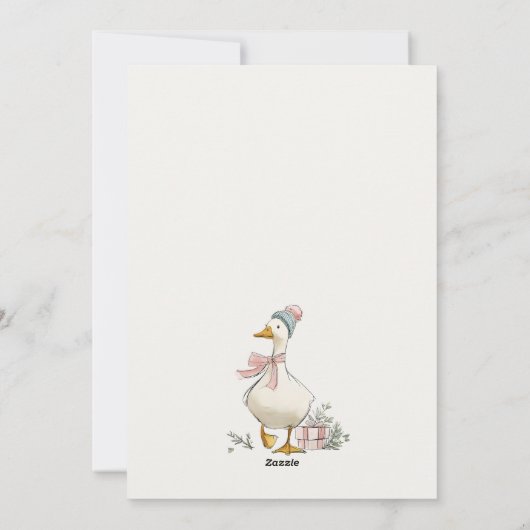 Winter Goose Christmas Funny Merry Goosmas  Feestdagenkaart (Achterkant)