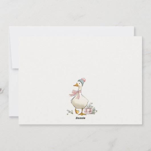 Winter Goose Christmas Funny Merry Goosmas Photo Feestdagenkaart (Achterkant)