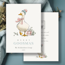 Winter Goose Christmas Goosmas Corporate Logo 