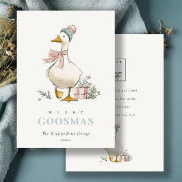 Winter Goose Christmas Goosmas Corporate Logo  Feestdagenkaart