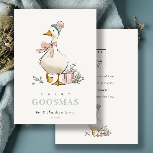 Winter Goose Christmas Goosmas Corporate Logo  Feestdagenkaart