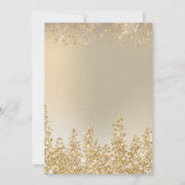 Winter goud sneeuw dennen metallic corporate kerst kaart (Achterkant)