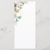 Winter gouden bloemen Menu (Achterkant)