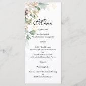Winter gouden bloemen Menu (Voorkant)