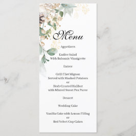 Winter gouden bloemen Menu