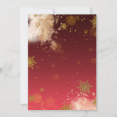 Winter Gouden Sneeuwvlokken op Bourgondische Kerst Kaart (Achterkant)