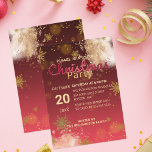 Winter Gouden Sneeuwvlokken op Bourgondische Kerst Kaart<br><div class="desc">Vier de magie van Kerstmis! 🎄 in een winter wonderland met onze elegante kerst party uitnodiging. Gelegen tegen een rijke bordeaux achtergrond, golden sneeuwvlokken zacht herfsten, het creëren van een feestelijke sfeer die warmte en vreugde belooft. De details van het evenement zijn zorgvuldig uiteengezet, zodat uw gasten over alle informatie...</div>