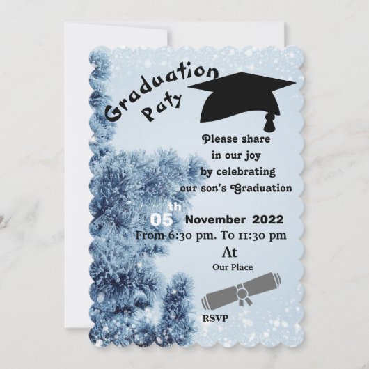 Winter Graduation Kaart (Voorkant)