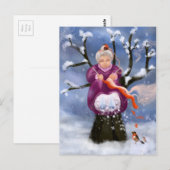 Winter Granny Abuela de Inverno Briefkaart (Voorkant / Achterkant)