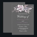 Winter Gray Elegant Floral Wedding Invitation Kaart<br><div class="desc">Winter Gray Elegant Floral Wedding Invitation Matching collectie in Niche and Nest store. Ontwerp met dank aan: https://www.etsy.com/shop/SmallHouseBigPony</div>