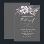 Winter Gray Elegant Floral Wedding Invitation Kaart<br><div class="desc">Winter Gray Elegant Floral Wedding Invitation Matching collectie in Niche and Nest store. Ontwerp met dank aan: https://www.etsy.com/shop/SmallHouseBigPony</div>