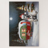 Winter Great Dane Caravaan Kerstavontuur Legpuzzel (Verticaal)