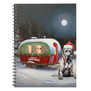 Winter Great Dane Caravaan Kerstavontuur Notitieboek