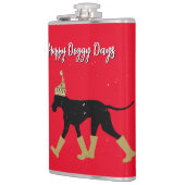 Winter Great Dane en tekst Heupfles (Links)