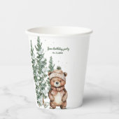 Winter Green Beer Verjaardagsfeest Woodland Papieren Bekers (Voorkant)