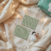 Winter Green Diaper Raffle Baby shower Informatiekaartje