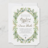 Winter Green Doop uitnodiging (Voorkant)