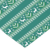 Winter Green en White Kerstmis Isle Korte Tafelloper (Hoek)